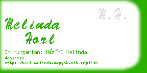 melinda horl business card